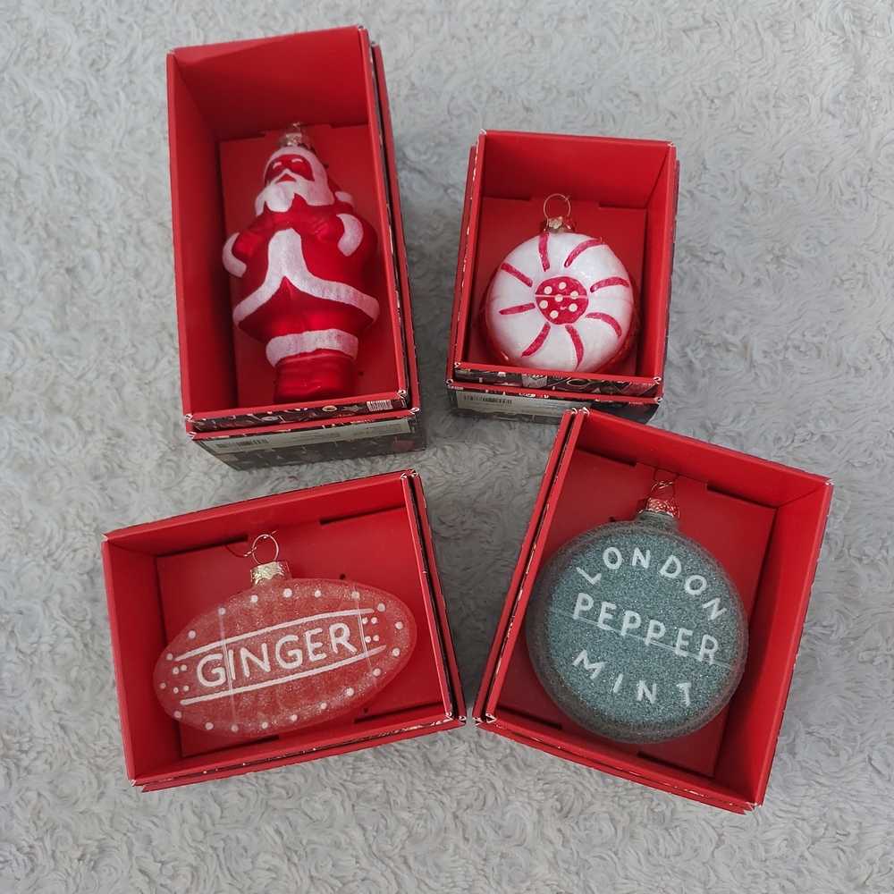 John Derian For Target 2025 Old Time Candy Holiday Ornament Collection Set Of 4